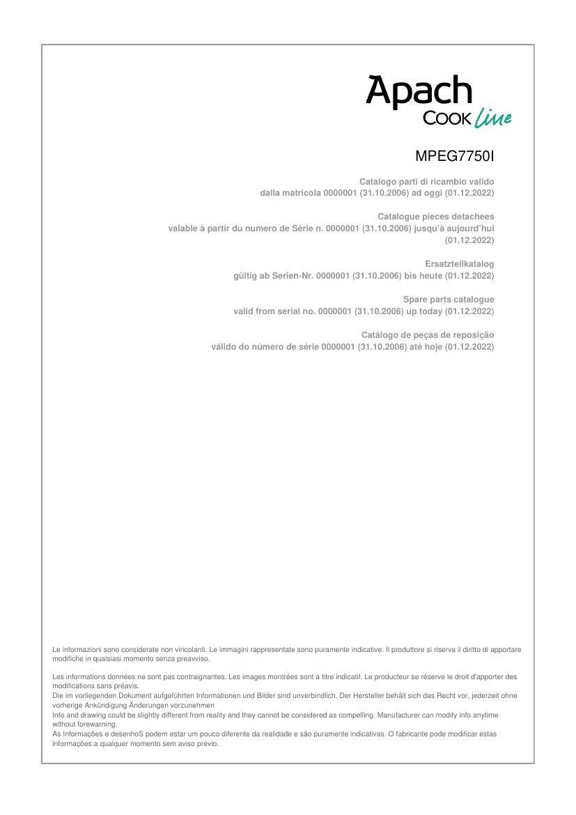 Деталировка Apach Cook Line APKG-77/PL