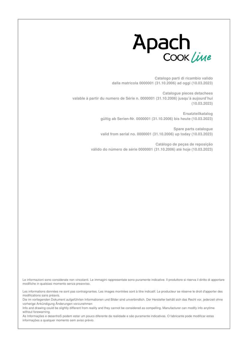 Деталировка Apach Cook Line APTE-77PLC/PL