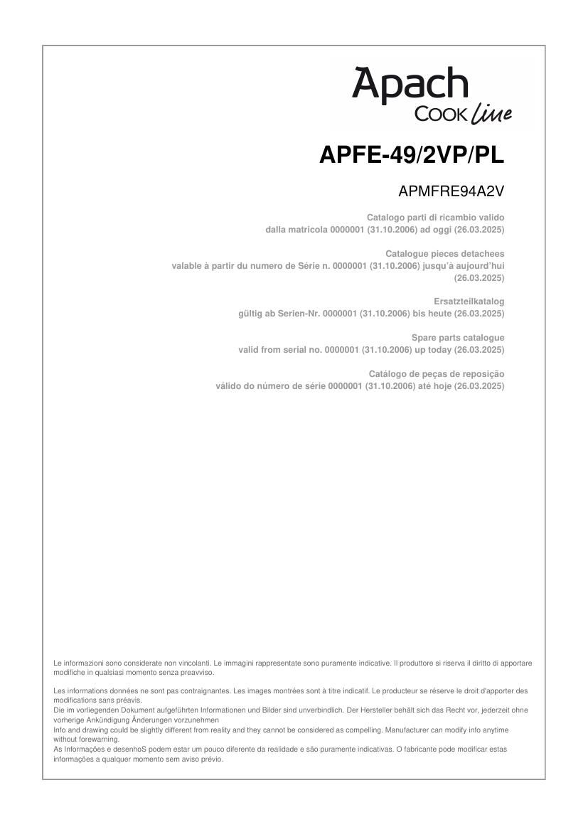 Деталировка Apach Chef Line GLFRIE49D16CSP