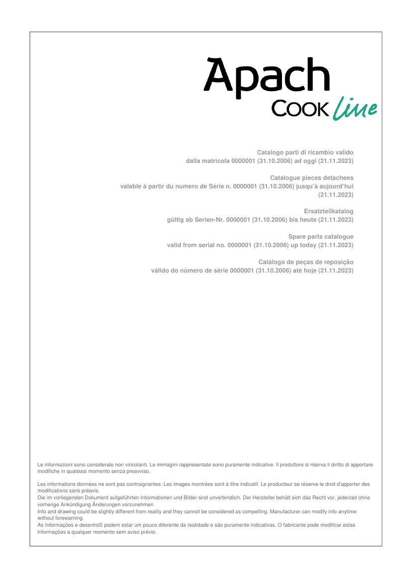 Деталировка Apach Cook Line APRE-47RP/PL