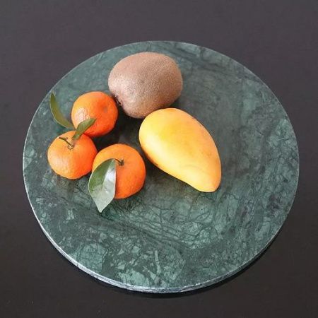 Блюдо для подачи MGprof d=25см зеленое мрамор