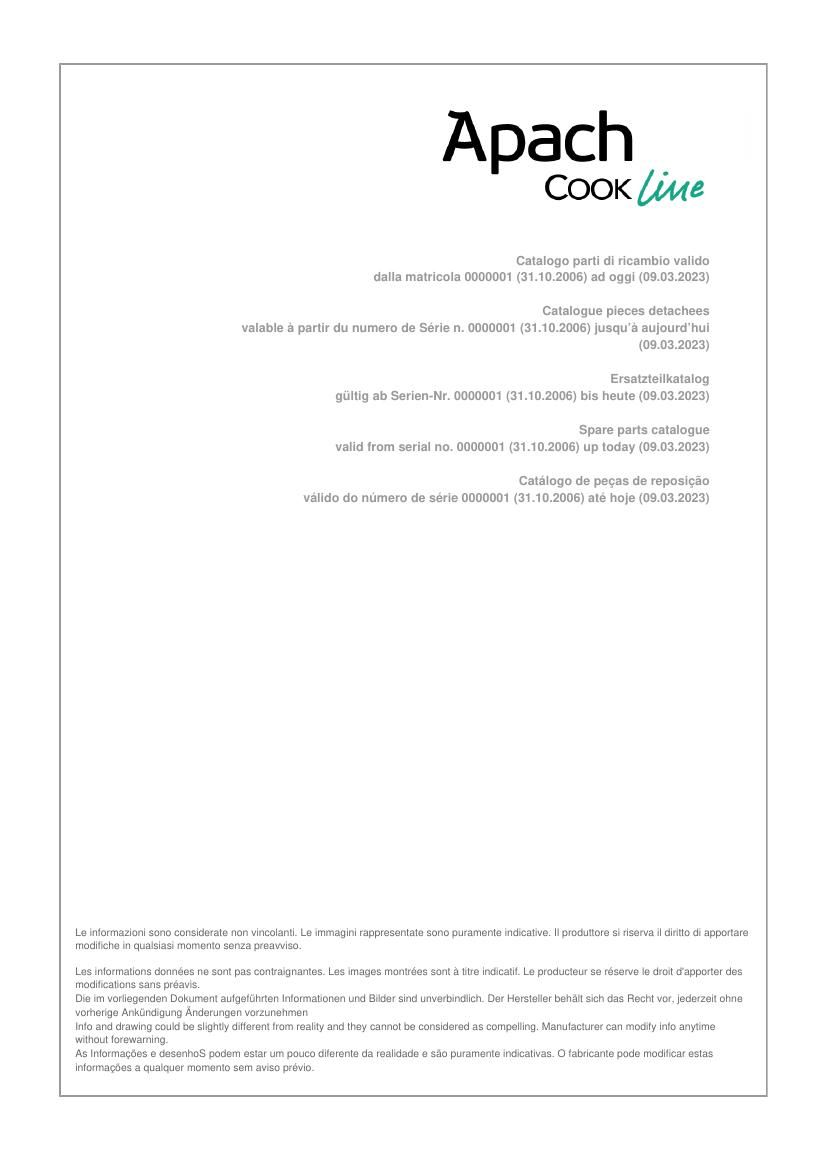 Деталировка Apach Cook Line APTE-77TLR/PL