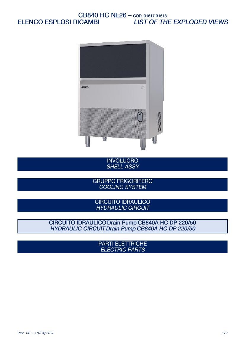 Деталировка Brema CB840 HC