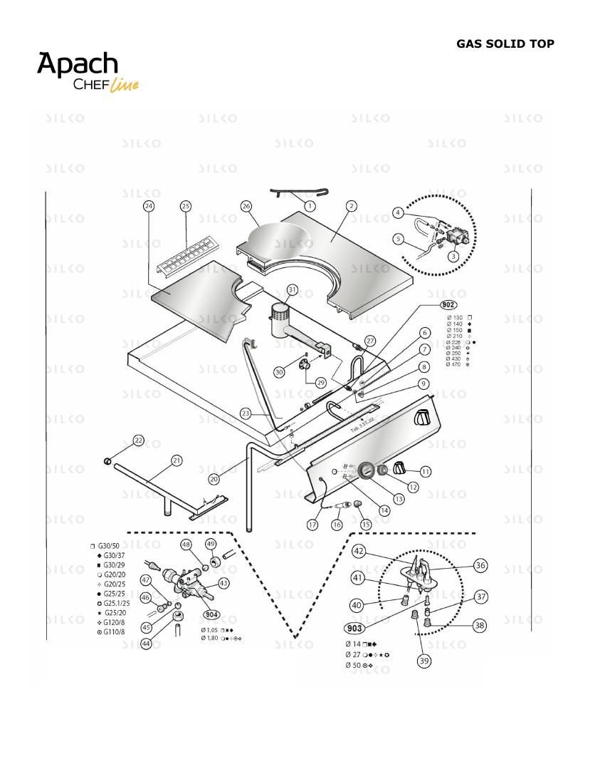 Деталировка Apach Chef Line SLRSTG87