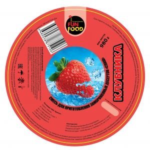 Смесь для приготовления десерта СЛАШ FunFood клубника 980г.