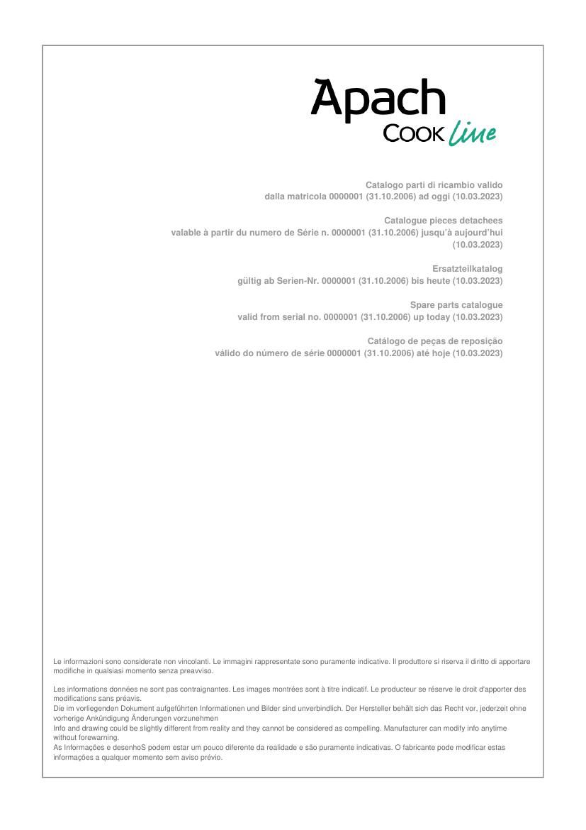 Деталировка Apach Cook Line APTG-47TL/PL