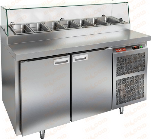 Стол для пиццы Hicold PZ1-11/GN (1/3H) (со стеклом)