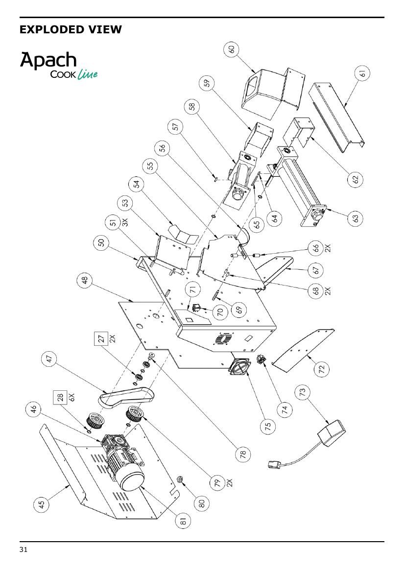 Деталировка Apach Cook Line ARM420