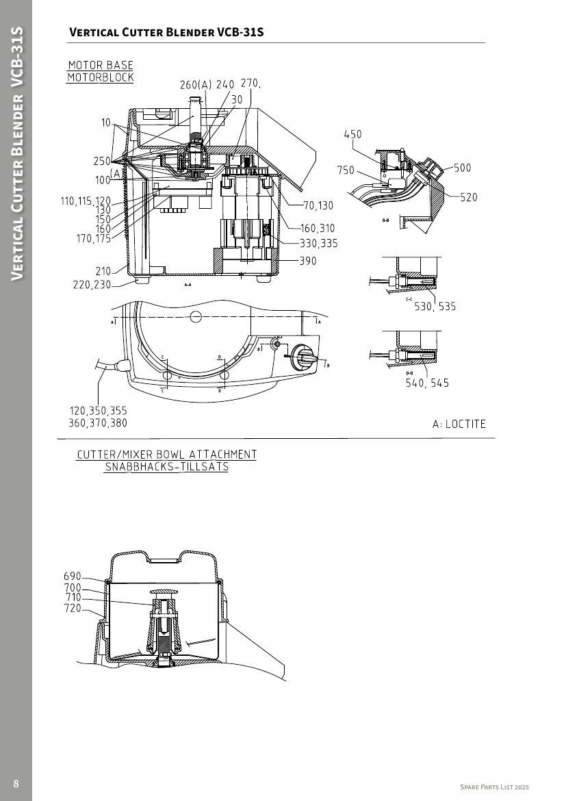 Деталировка Hallde VCB-31S