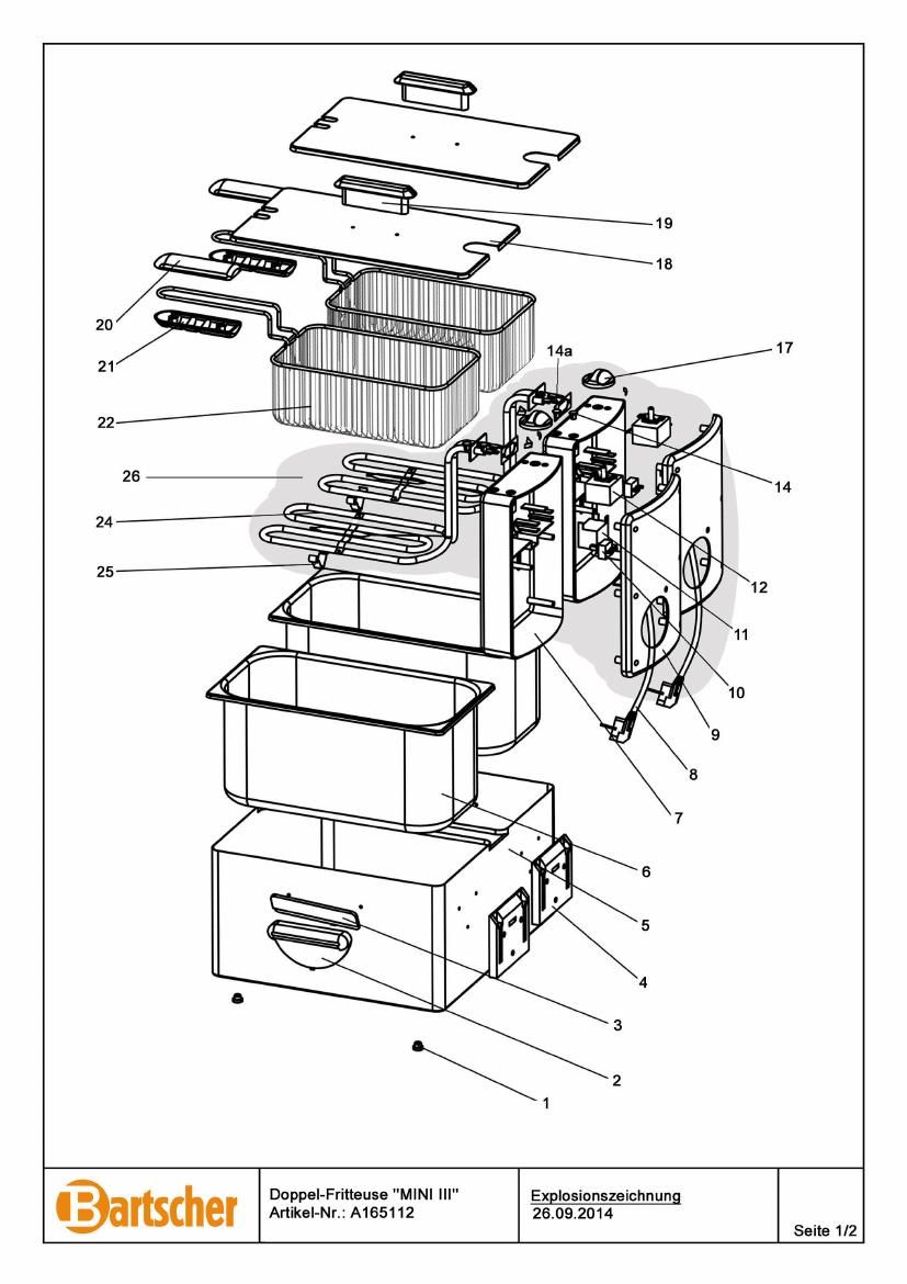 Деталировка Bartscher MINI III A165112