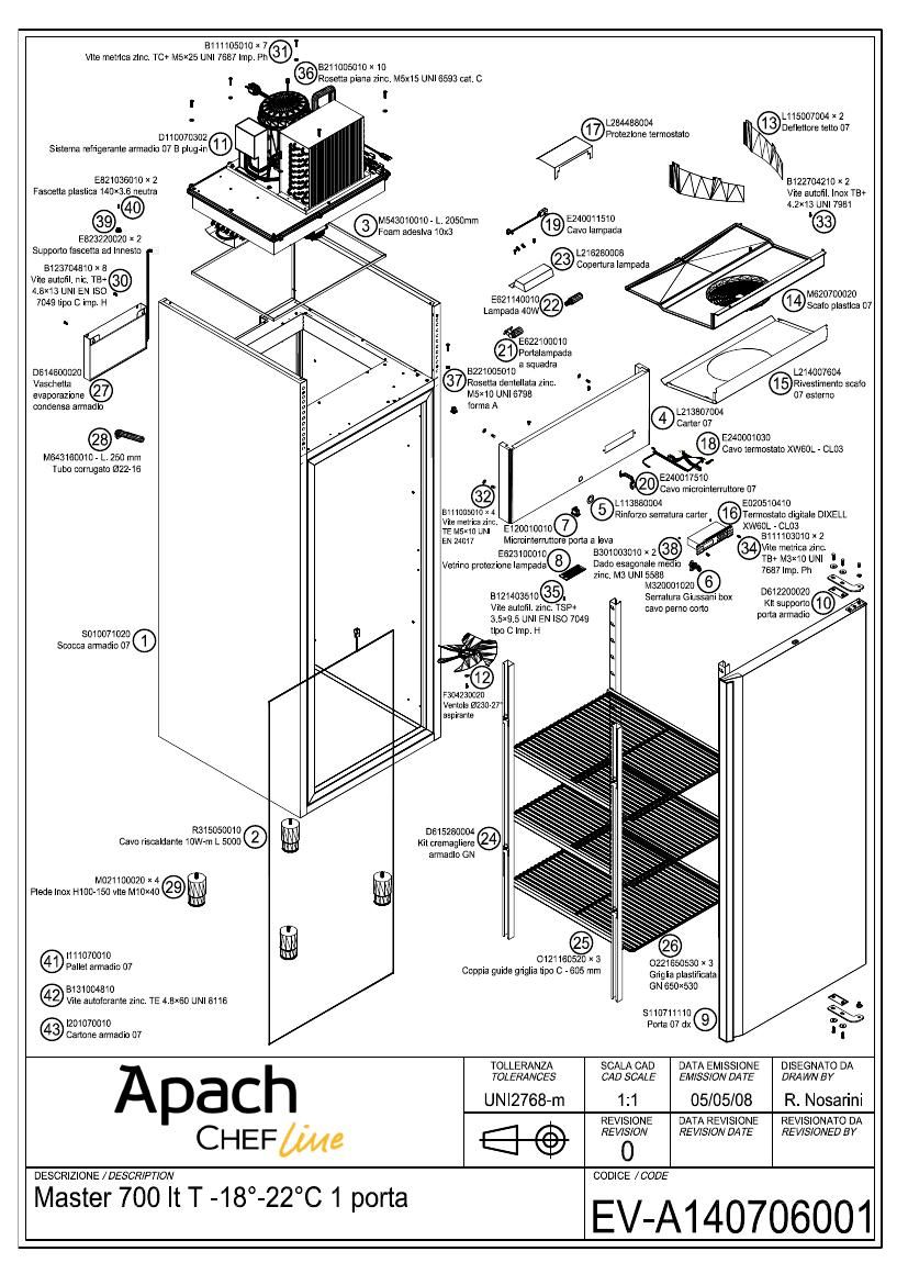 Деталировка Apach Chef Line LCFM70M