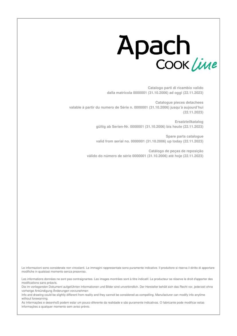 Деталировка Apach Cook Line APTG-47TLC/PL