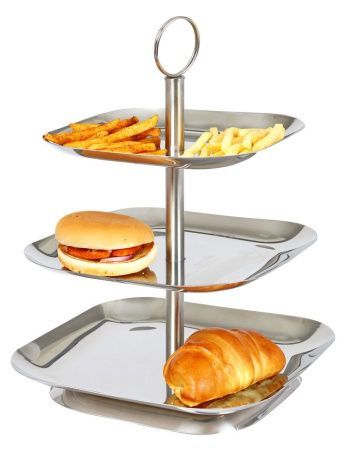 Этажерка MGsteel 50814 d=20,5/23/25см нерж. 3 яруса