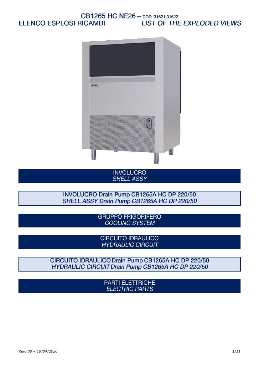 Деталировка Brema CB1265 HC