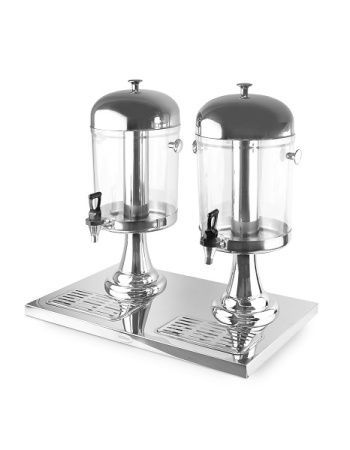 Диспенсер для напитков MGsteel 72827 две емкости по 8л h=56см колба пластик.