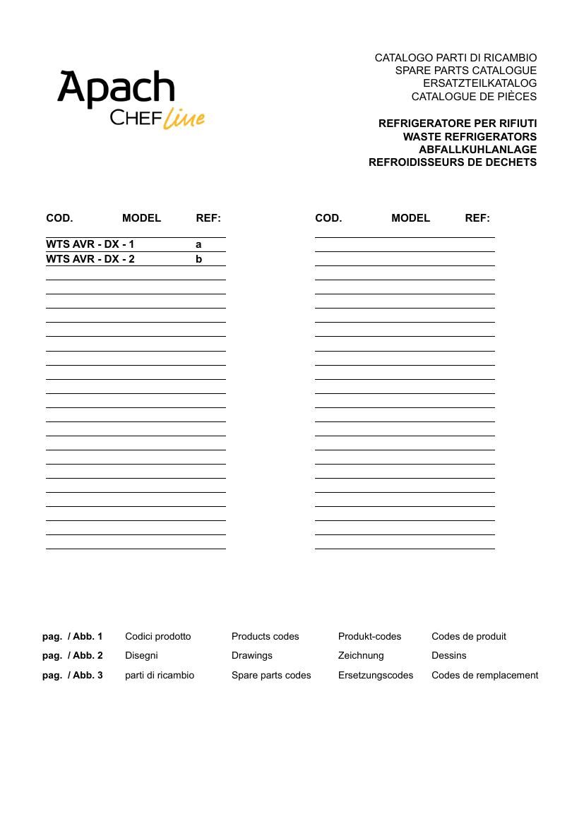 Деталировка Apach Chef Line LRW107DX1