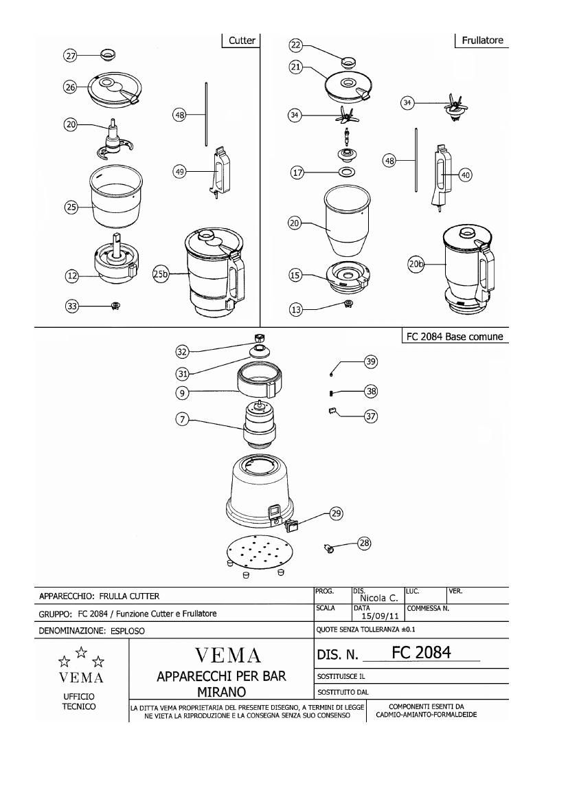Деталировка Vema FC 2084