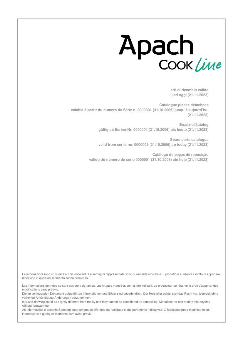 Деталировка Apach Cook Line APRGS-117FG/PL