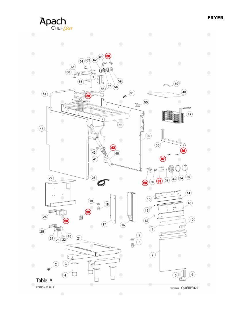 Деталировка Apach Chef Line LFRIE49S20CS