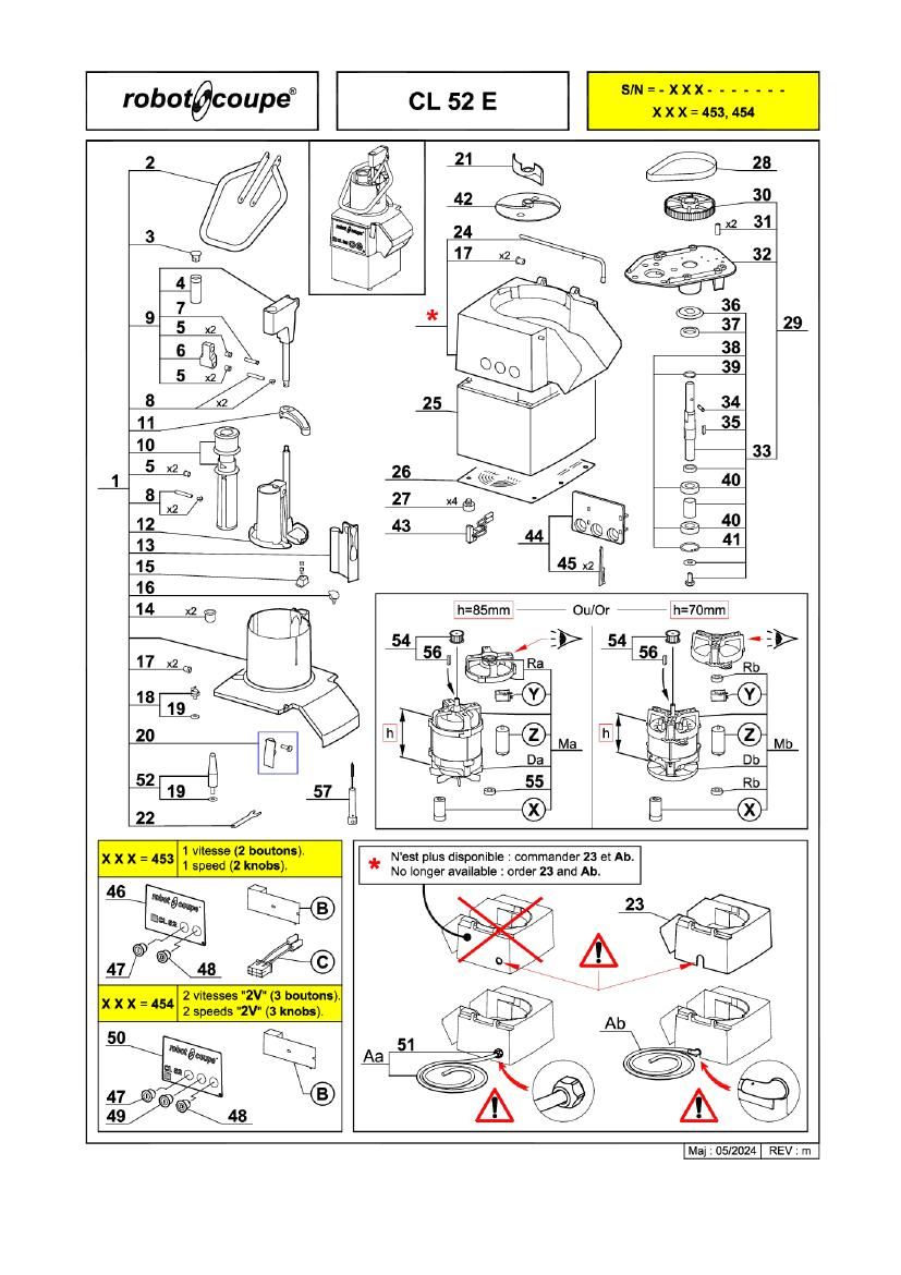 Деталировка Robot Coupe CL52 24498