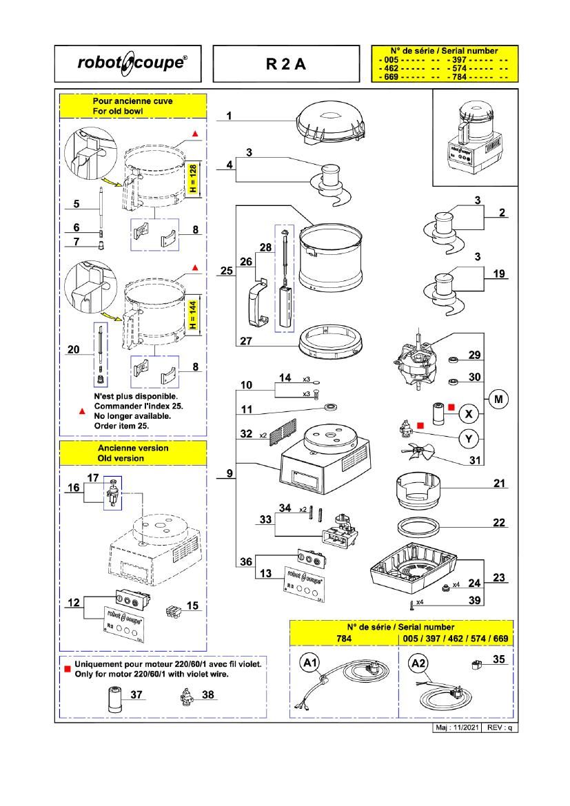 Деталировка Robot Coupe R2A 2450