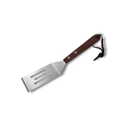 Лопатка MGsteel 70539 20,5см раб.часть 8*4см нерж. перфорированная с деревянной ручкой