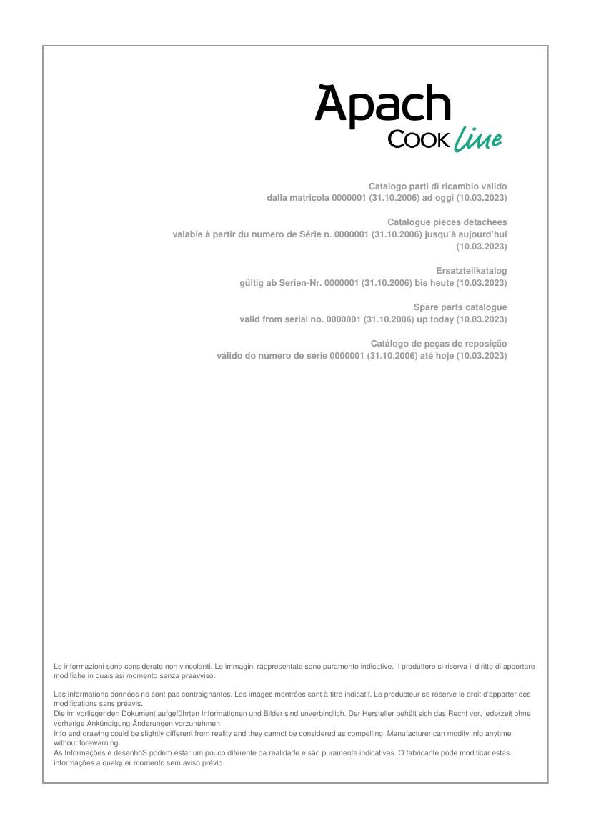 Деталировка Apach Cook Line APTG-77TL/PL