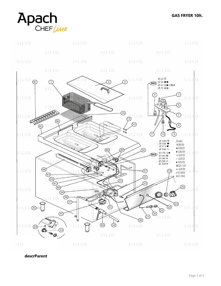 Деталировка Apach Chef Line SLFRIG69D20CS