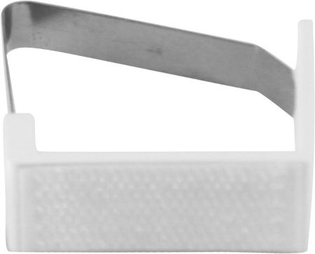 Зажим для скатерти MGprof 1739 белый с липучкой/пластина