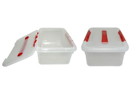 Контейнер для продуктов MGprof 1706 6,0л 30*23*12см с ручкой с красным зажимом