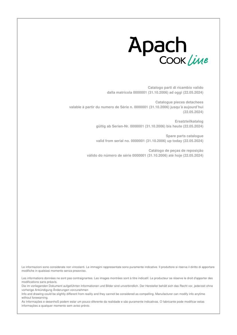 Деталировка Apach Cook Line APRE-77RT/PL