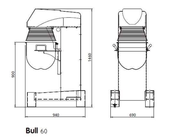 Миксер планетарный Rollmatic BULL 60