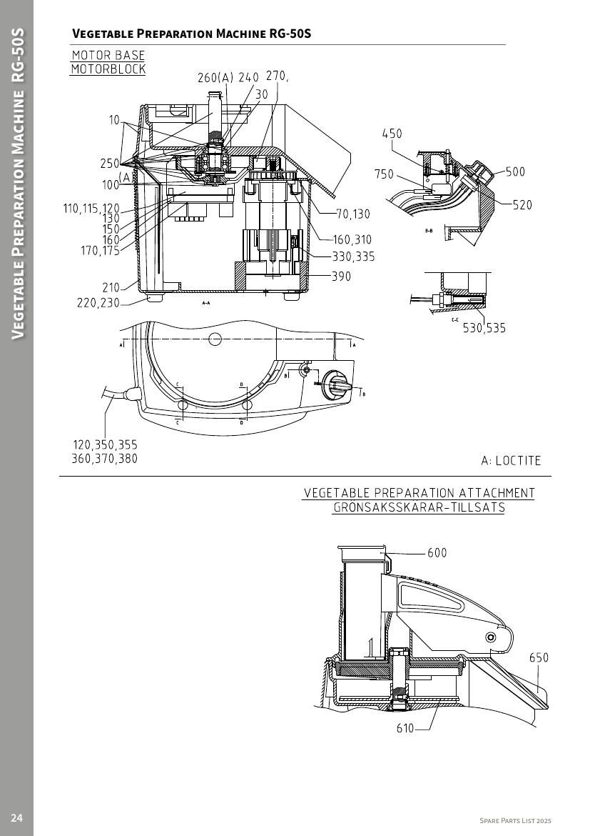 Деталировка Hallde RG-50S