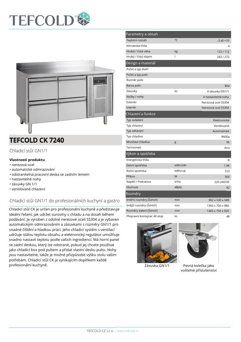 Деталировка Tefcold CK7240