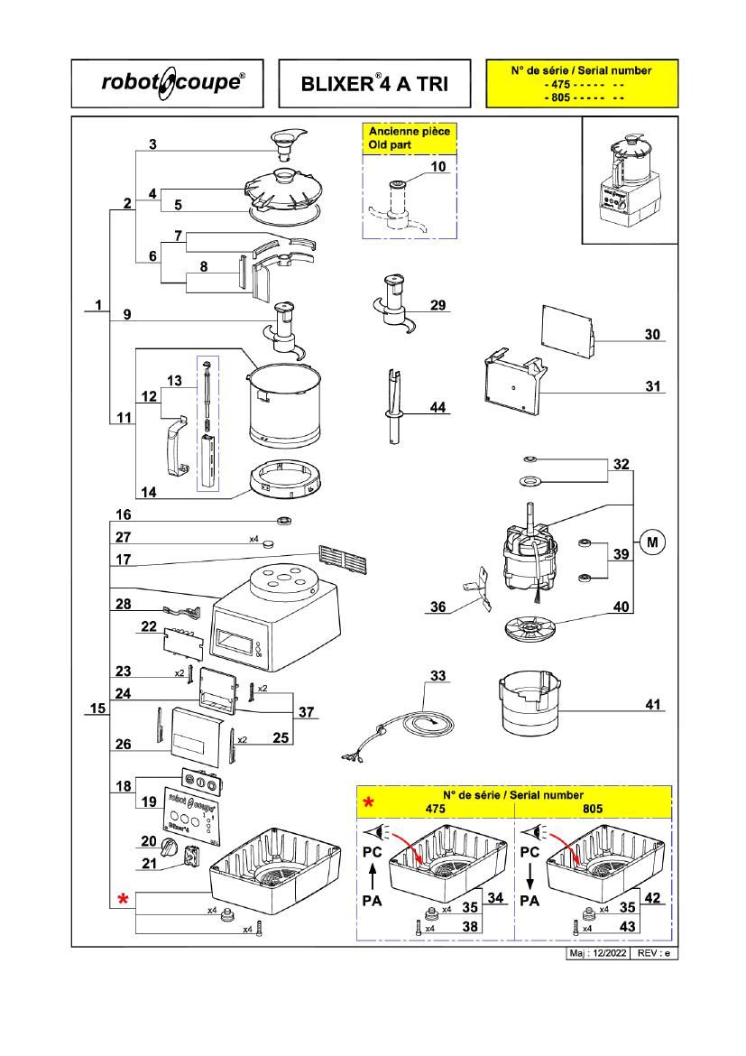 Деталировка Robot Coupe Blixer 4 33215