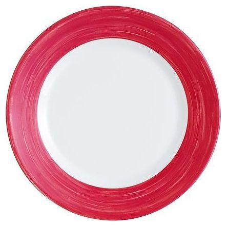Тарелка Arcoroc Brush H1769 d254мм вишневый край