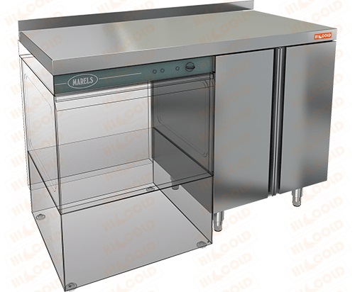 Стол под посудомоечную машину Hicold НБМСЗКП-12/7Л