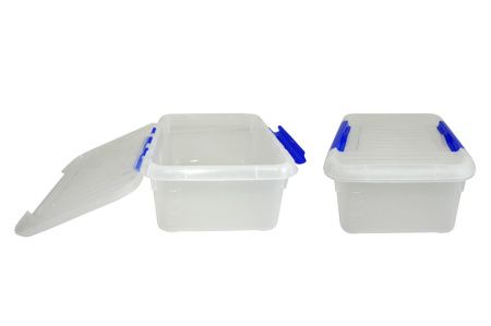 Контейнер для продуктов MGprof 1707 6,0л 30*23*12см с синим зажимом