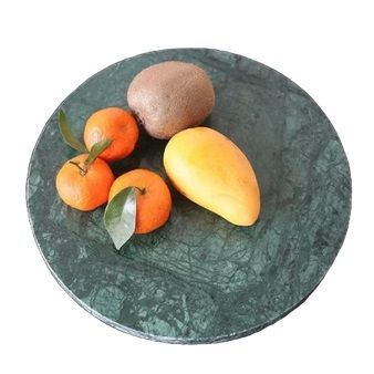 Блюдо для подачи MGprof d=25см зеленое мрамор