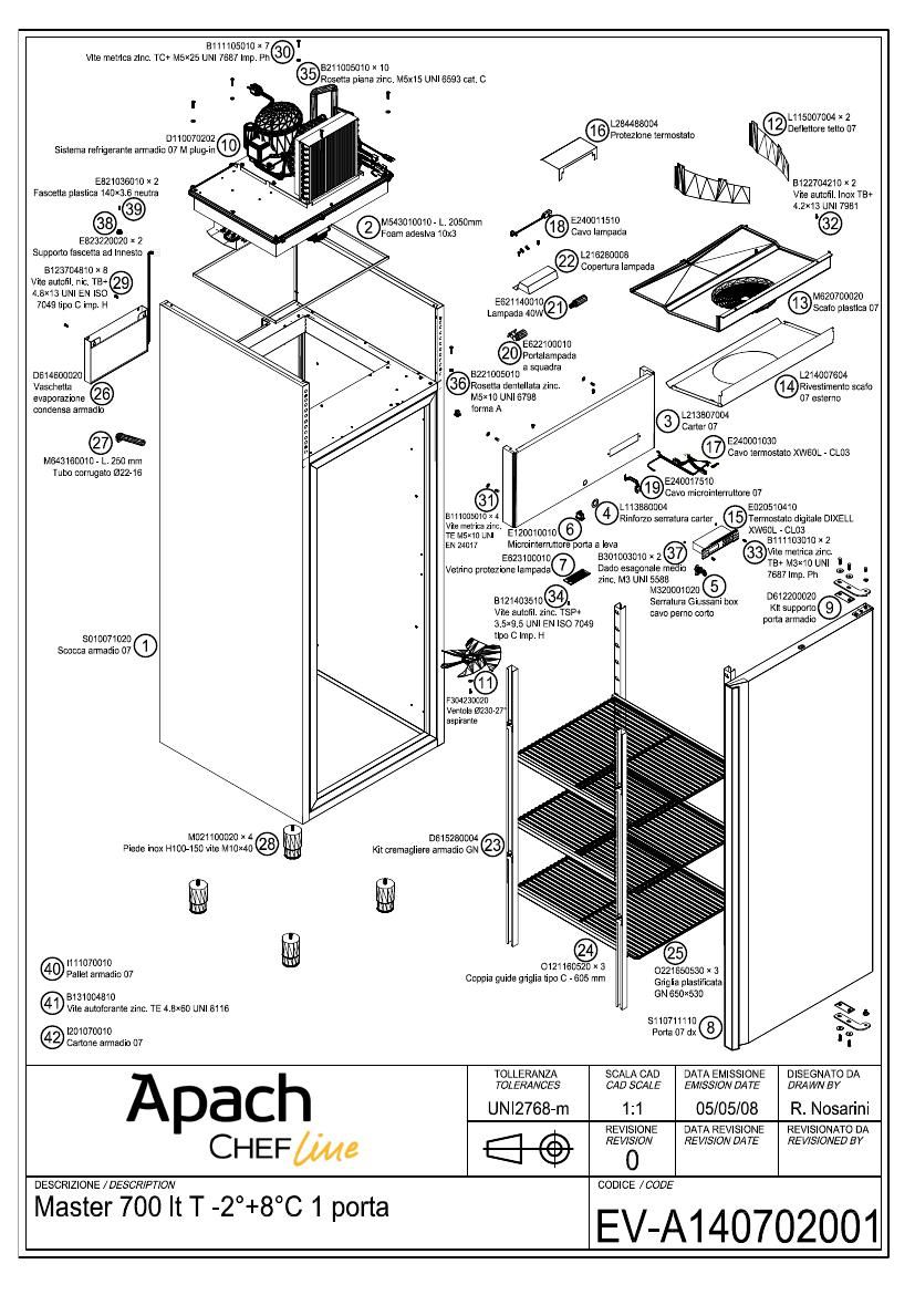 Деталировка Apach Chef Line LCRM70N