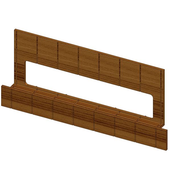 Комплект фасадов лицевой для кондитерской холодильной витрины Capital - 1105A