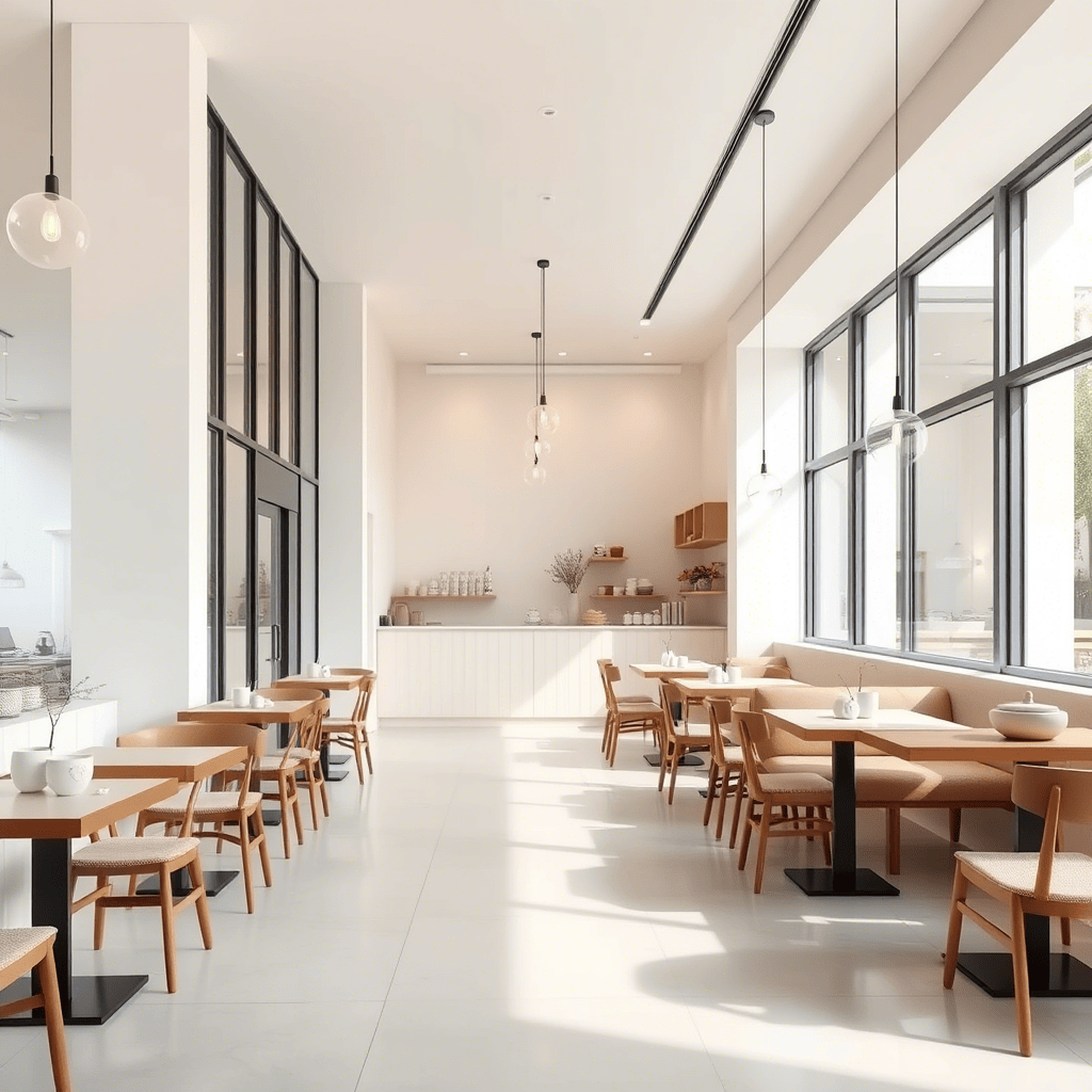 интерьер кофейни в стили модерн