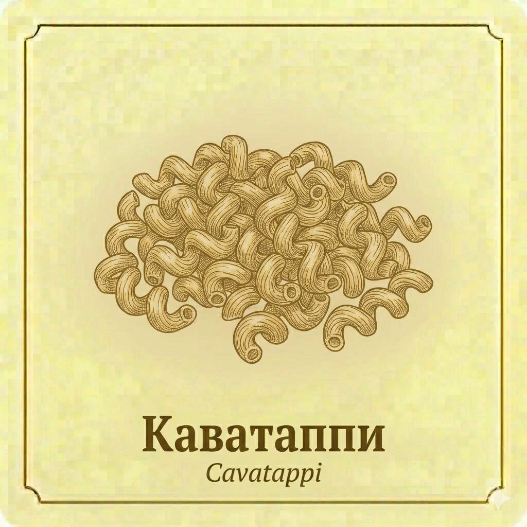 Каватаппи - паста в форме штопора