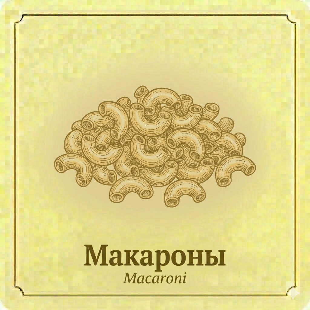 Макароны - короткие изогнутые трубочки