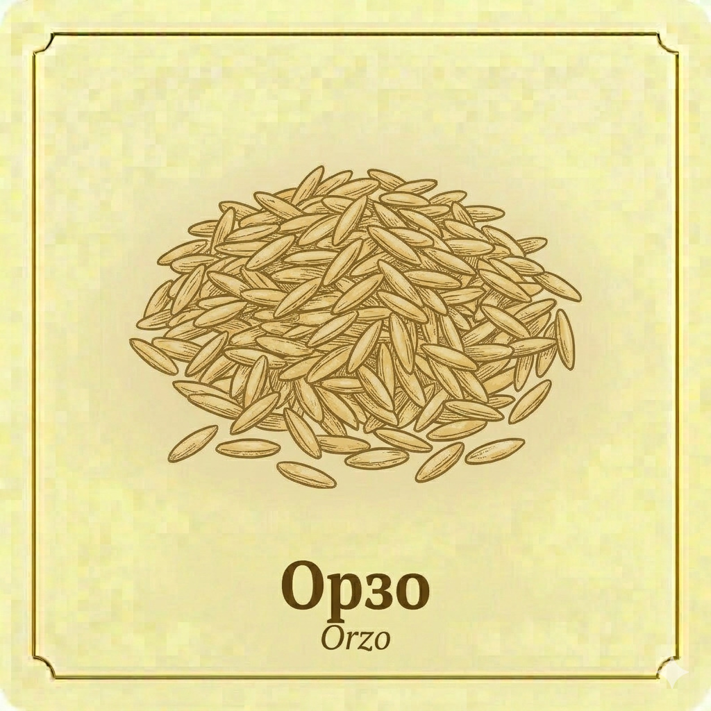Орзо - маленькая паста в форме рисовых зёрен