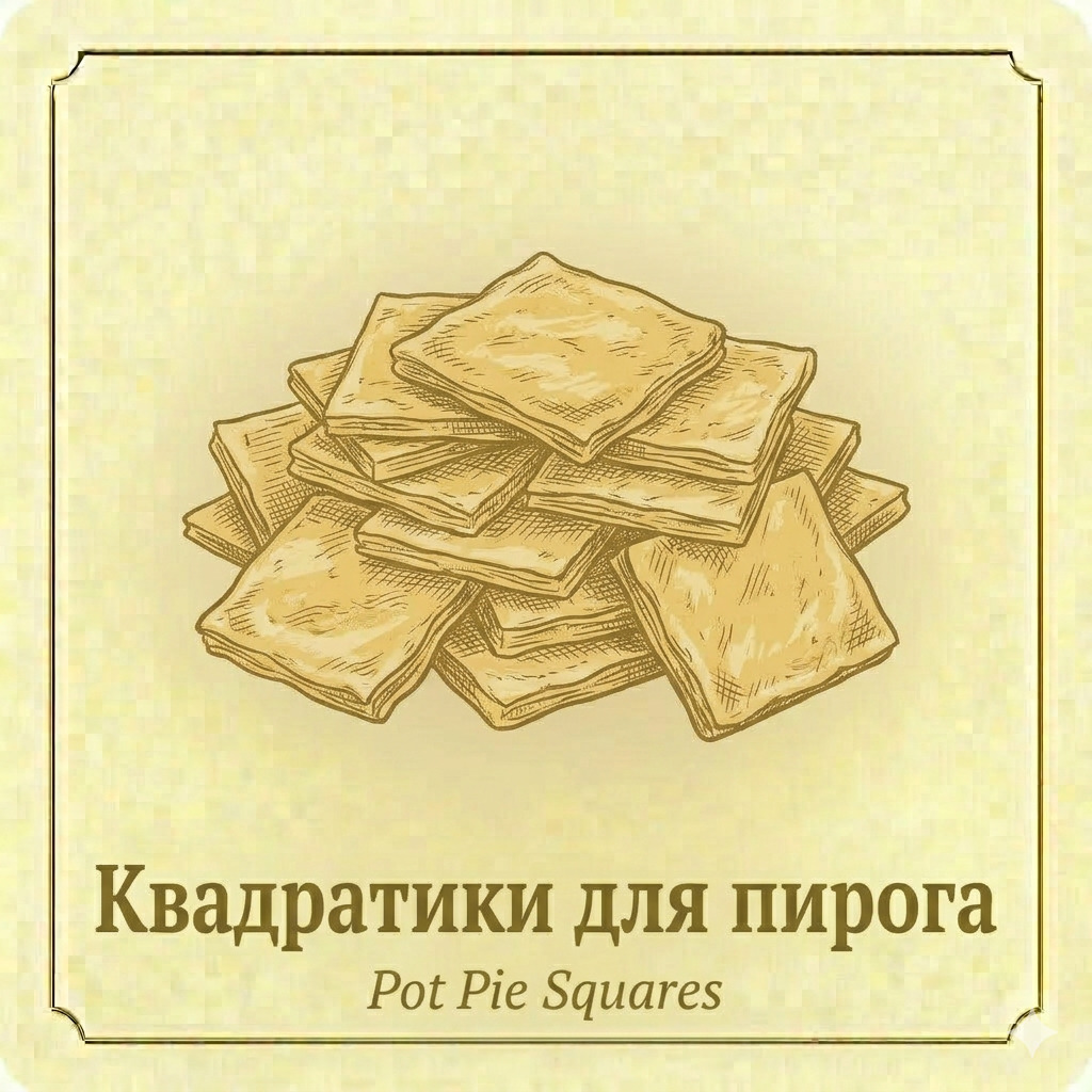 Квадратики для пирога - плоская паста небольшого размера