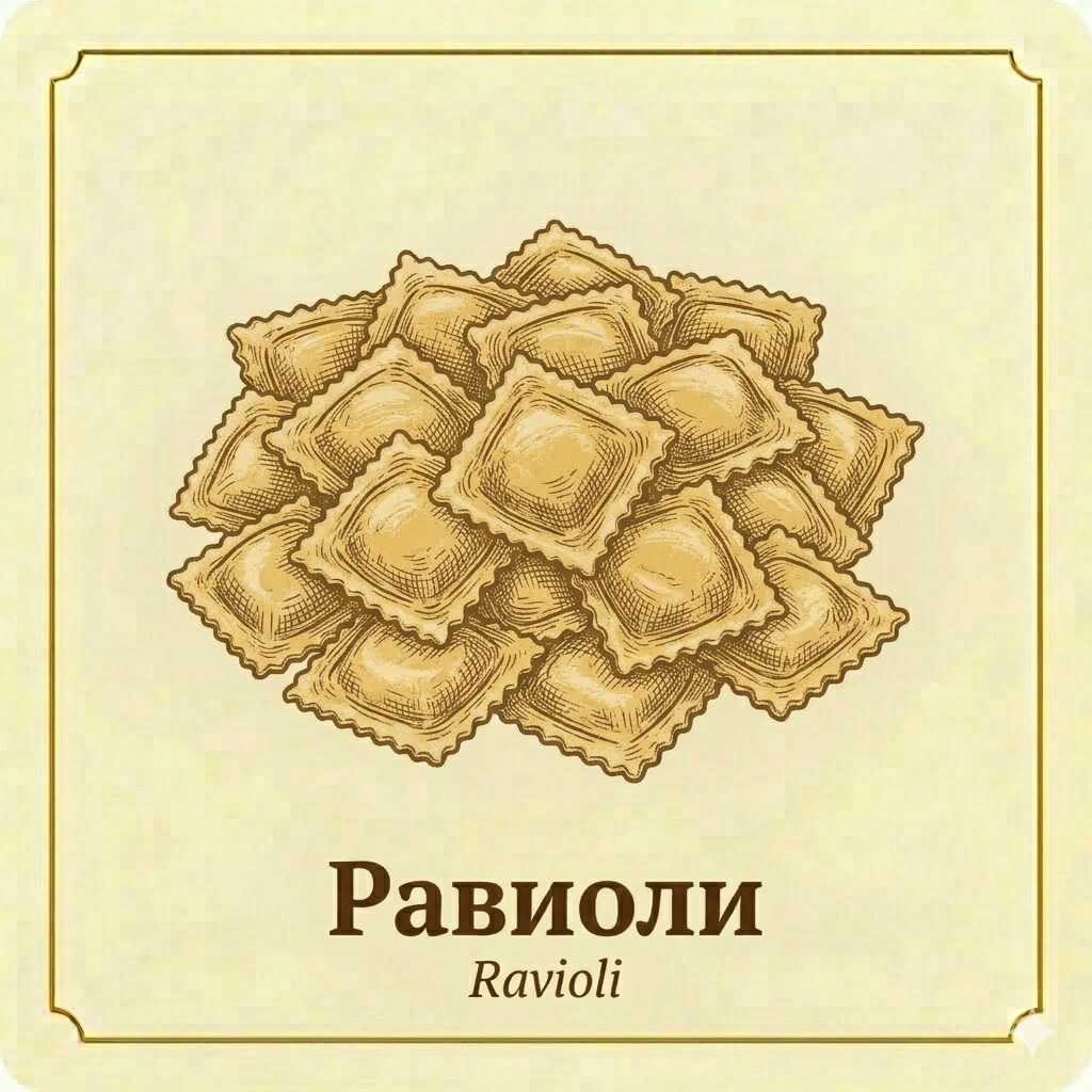 Равиоли - квадратные итальянские пельмени