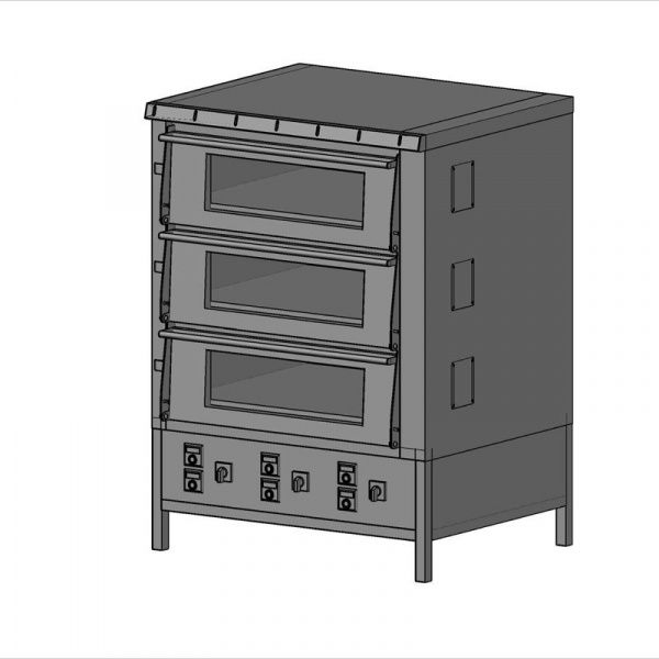 Печь хлебопекарная ЦМИ ХПЭц-3 стекло