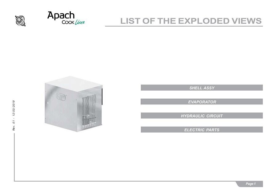 Деталировка Apach Cook Line AG1400B