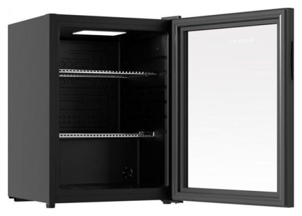 Шкаф холодильный со стеклом Cooleq TBC-65N черный